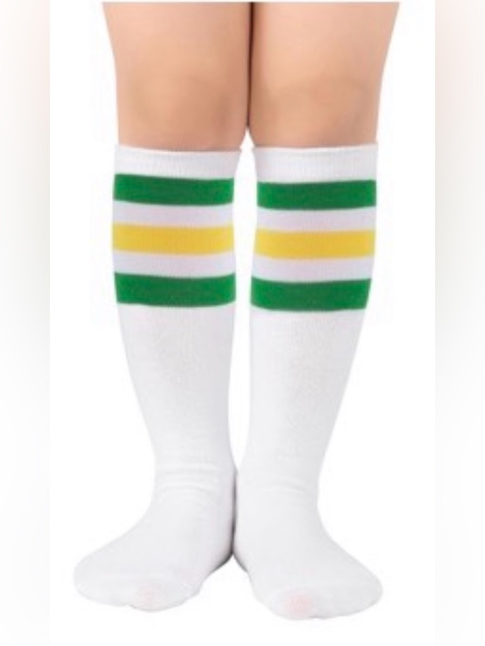 American Trends Kids Toddler Soccer Socks Knee High Tube Socks White with Stripe